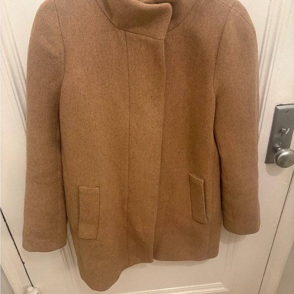 J. Crew Women's Camel Pea Coat - Picture 2 of 4